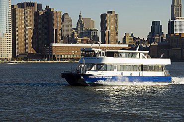 Public transport boat, Manhattan, New York City, New York, United States of America, North America