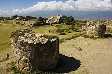 Looking southwest across the ancient Zapotec city of Monte Alban, UNESCO World Heritage Site, near Oaxaca City, Oaxaca, Mexico, North America