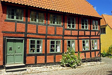 Colourful house, Aeroskobing, Aero, Denmark, Scandinavia, Europe