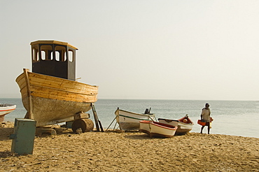 The main town of Sal Rei, Boa Vista, Cape Verde Islands, Atlantic, Africa