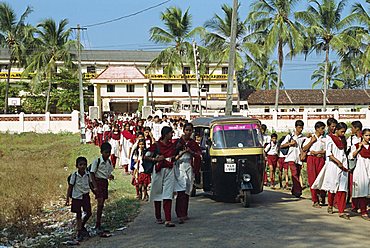 School children, Kerala state, India, Asia