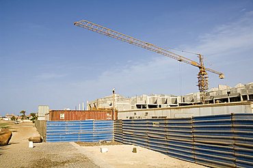 Construction near beach, Santa Maria, Sal (Salt), Cape Verde Islands, Africa