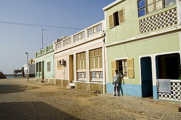 The main town of Sal Rei, Boa Vista, Cape Verde Islands, Africa