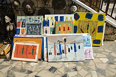 Local art, Santa Maria, Sal (Salt), Cape Verde Islands, Africa