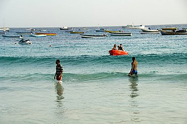 Beach at Santa Maria, Sal (Salt), Cape Verde Islands, Atlantic Ocean, Africa