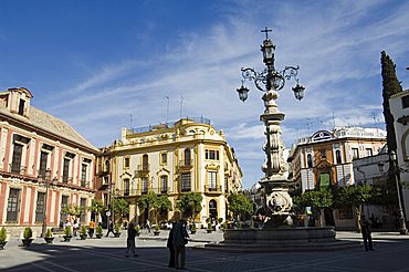 The famous El Giraldillo restaurant, Plaza Virgen de los Reyes, Santa Cruz district, Seville, Andalusia, Spain, Europe