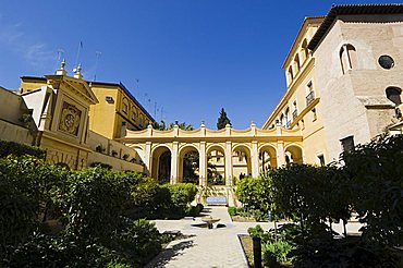 The gardens of the Real Alcazar, UNESCO World Heritage Site, Santa Cruz district, Seville, Andalusia (Andalucia), Spain, Europe