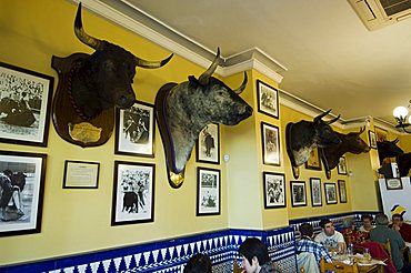 Tapas bar and restaurant in the El Arenal area near the bull ring, Seville, Andalusia, Spain, Europe