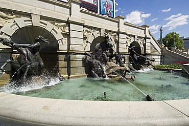 Fountains at the Library of Congress, Washington D.C. (District of Columbia), United States of America, North America