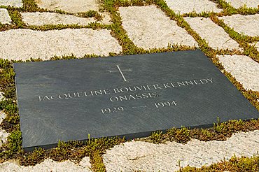 Tomb of Jackie Kennedy Onassis at Arlington National Cemetery, Arlington, Virginia, United States of America, North America