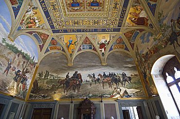 Paintings in the Palazzo Pubblico, Siena, Tuscany, Italy, Europe