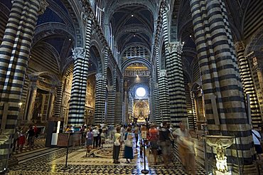 Interior of the Duomo (Cathedral), Siena, Tuscany, Italy, Europe