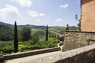 The Villa Vignamaggio, used in film Much Ado About Nothing, a wine producer whose wines were the first to be called Chianti, near Greve, Chianti, Tuscany, Italy, Europe