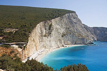 Porto Katsiki beach, west coast of Lefkada (Lefkas), Ionian Islands, Greek Islands, Greece, Europe