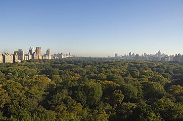 View of Central Park from south looking north, Manhattan, New York, New York State, United States of America, North America