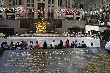 Rockefeller Center Ice Rink, Manhattan, New York, New York State, United States of America, North America