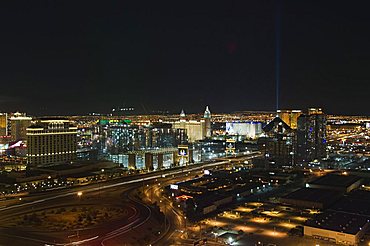 View of Las Vegas Strip from Voodo Bar in the Rio Hotel, Las Vegas, Nevada, United States of America, North America