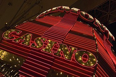 Fremont Street, the older part of Las Vegas, Nevada, United States of America, North America