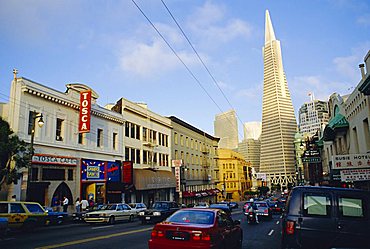 Little Italy, Columbus Avenue, North Beach, San Francisco, California, USA