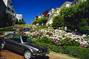 Lombard Street the crookedest street in the world, San Franscisco, Califonia, USA