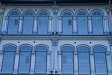 Restored Chinese houses near Tanjong Pagar, Singapore