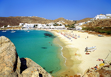 Beach, Plati Yialos, Mykonos, Greece