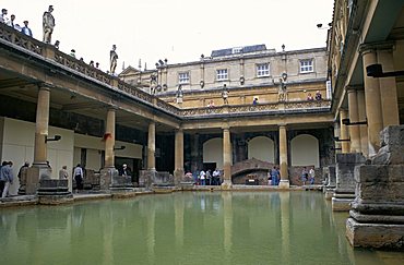 The Roman Baths, Bath, UNESCO World Heritage Site, Somerset, England, United Kingdom, Europe