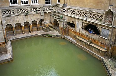 The Roman Baths, Bath, UNESCO World Heritage Site, Somerset, England, United Kingdom, Europe