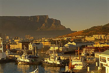 The V & A. waterfront with Table Mountain, Cape Town, South Africa