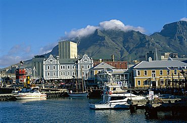 The V & A Waterfront, with Table Mountain behind, Cape Town, South Africa