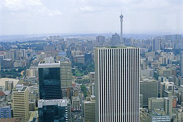 Aerial view of Johannesburg city centre