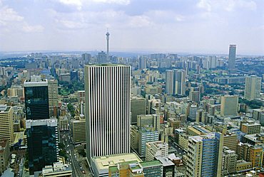 Aerial view of Johannesburg city centre