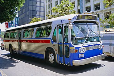 Bus, downtown San Diego, California, USA