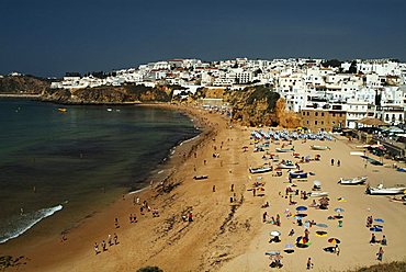 The beach at Albufeira, Algarve, Portugal