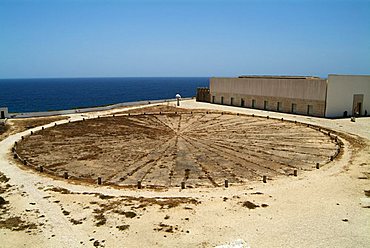 Rosa dos Ventos, wind rose or wind compass, Fortaleza de Sagres, Algarve, Cape St. Vincent, Portugal