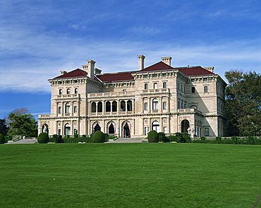 Exterior of the Breakers, large house built in 1895 for Cornelius Vanderbilt, Newport, Rhode Island, New England, United States of America, North America