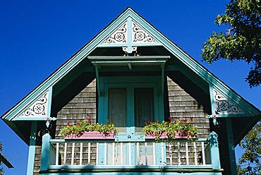 Cottage City, 19th c. cottage, Oak Bluffs, Martha's Vineyard, Cape Cod, Massachusetts, USA