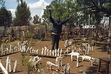 Witch doctor, Eldoret, Kenya, East Africa, Africa