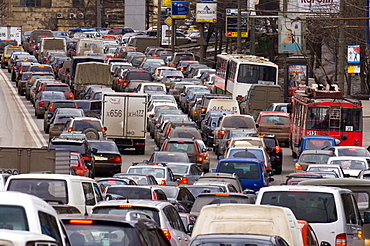 Traffic, Arbatskaya, Moscow, Russia, Europe