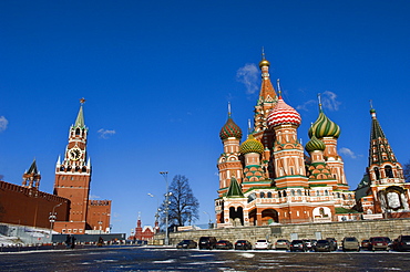 St. Basils Cathedral, Red Square, UNESCO World Heritage Site, Moscow, Russia, Europe