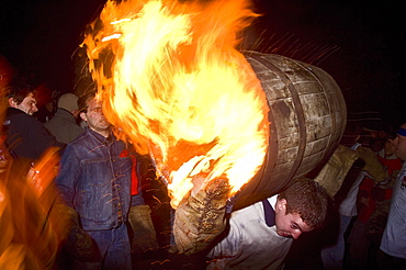 Rolling of the Tar Barrels, Ottery St. Mary, Devon, England, United Kingdom, Europe