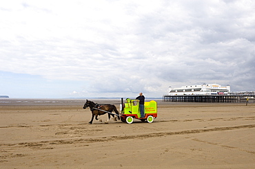 Horse and buggy, Weston-super-Mare, Somerset, England, United Kingdom, Europe