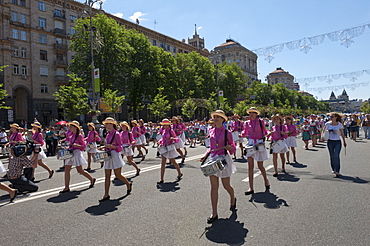 Ukrainian Children's Day Parade in Khreschatyk Street, Kiev, Ukraine, Europe