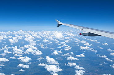 Aerial view over Ukraine and Belarus from commercial flight to Kiev, Ukraine, Europe