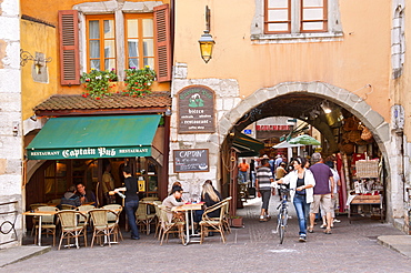 A view of the old town of Annecy, Haute-Savoie, France, Europe