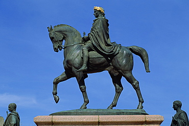 The Napoleon Statue, Place General de Gaulle, Ajaccio, island of Corsica, France, Europe