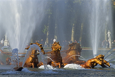 Apollo and his horses, Apollo Basin, Chateau de Versailles, France, Europe