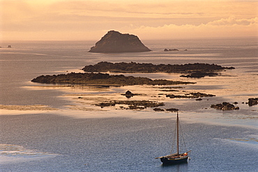 Lampaul Bay in the evening, Ouessant Island, Finistere, Brittany, France, Europe