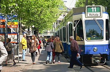 Tram, Bahnhof, Zurich, Switzerland, Europe