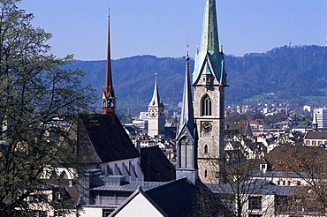 General view from University, Zurich, Switzerland, Europe